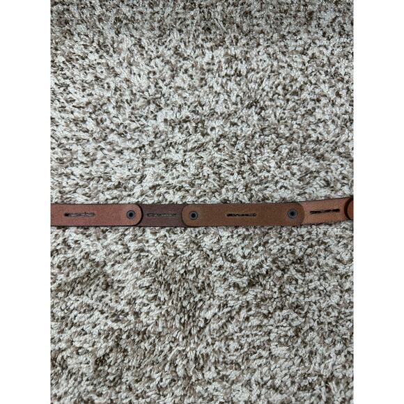 Fossil Belt Women's S Rivet Multi Colored Brown Leather Sectioned Metal Buckle - Picture 7 of 12